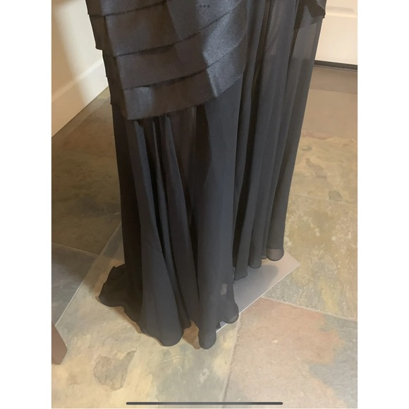 Vintage Tadashi Couture Satin Mermaid formal Dress Crystal rhinestone Brooch 10 - Picture 6 of 11